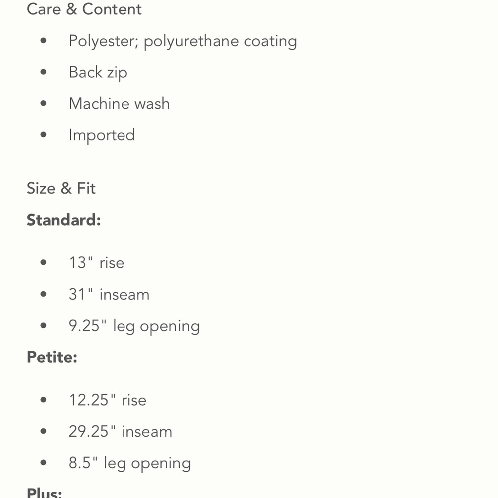 *Anthropologie Avec Les Filles High Waisted Faux Leather Slit Leggings - Picture 6 of 6